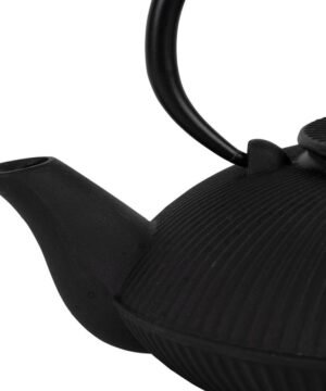 Alternative view of Théière Plate + Filtre Brin Noire 75 cl en Fonte, Yliades