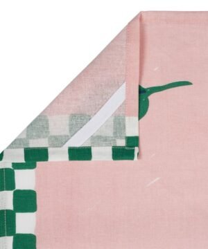 Alternative view of Lot de 2 Torchons Brodés Pasta Rose Jaune 50 x 70 cm, Yliades