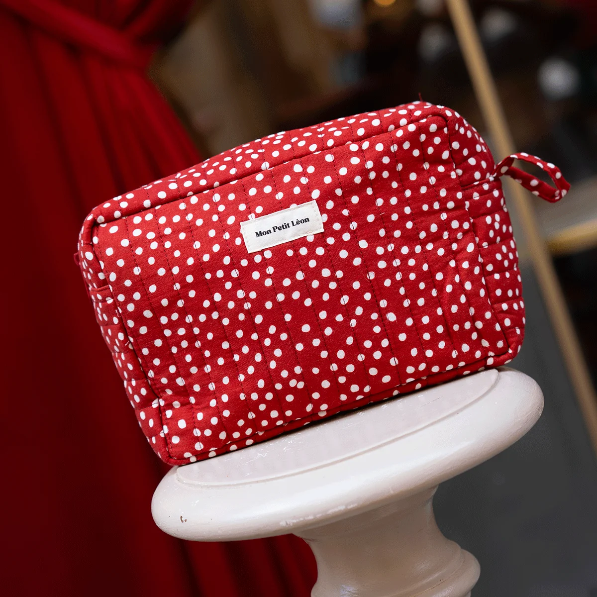 Trousse de Toilette Faon cherry, Mon Petit Léon