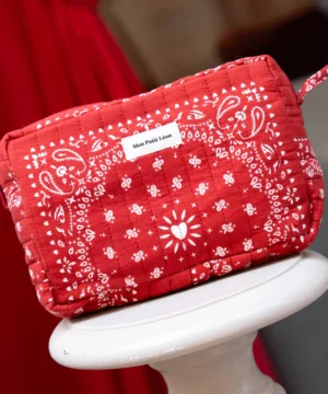 Trousse de Toilette Bandana cherry, Mon Petit Léon