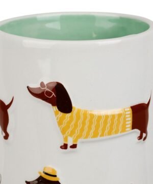 Alternative view of Vase Teckel Jaune Vert Rose D8,5 x H21 cm, Yliades