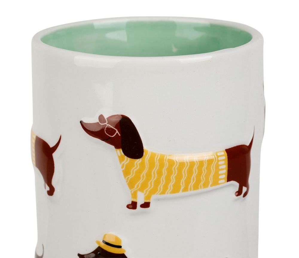 Vase Teckel Jaune Vert Rose D8,5 x H21 cm, Yliades – Image 2
